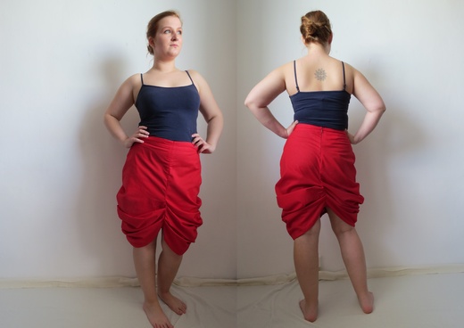 LETOS NAPOSLED NÁVAZNOST - červená bavlněná sukně
