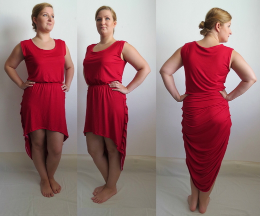 ESENCE POSEDLOSTI – červené šaty se sklady