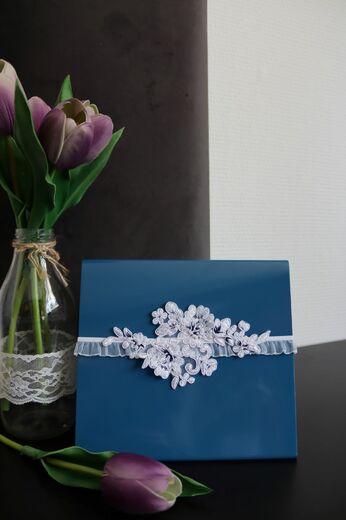 podvazek modrá drobnost