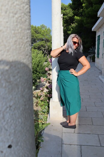 sukně mořská zeleň