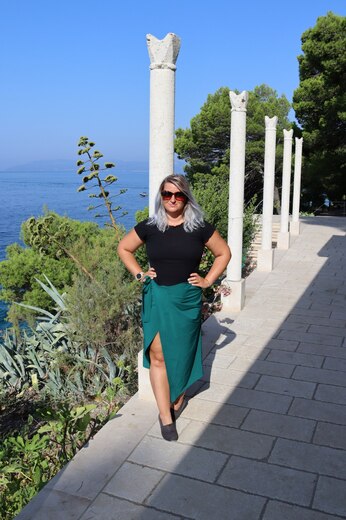 sukně mořská zeleň